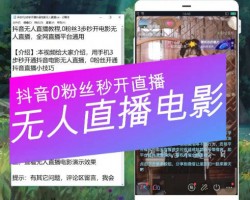 手机无人直播放电影，2天赚了700多